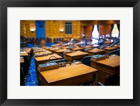 Framed Chamber Of The Statehouse Of Representatives, Boston Print