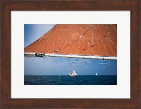 Framed Horizontal Schooner Rigging, Cape Ann, Massachusetts Print