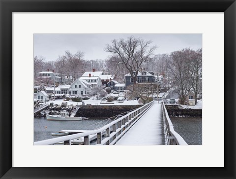 Framed Cape Ann In The Winter, Massachusetts Print