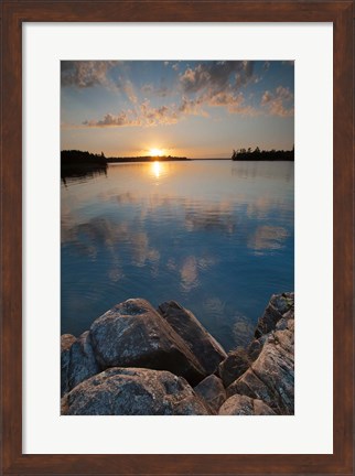 Framed Sunset On Kabetogama Lake, Voyageurs National Park Print