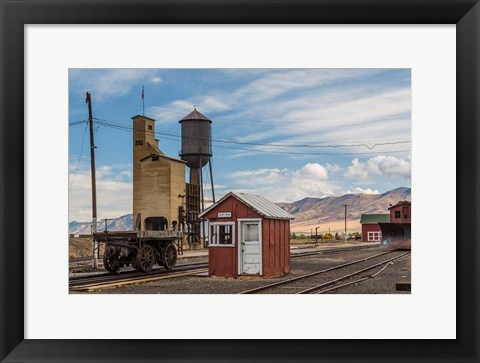 Framed Detail Of Historic Railroad Station, Nevada Print