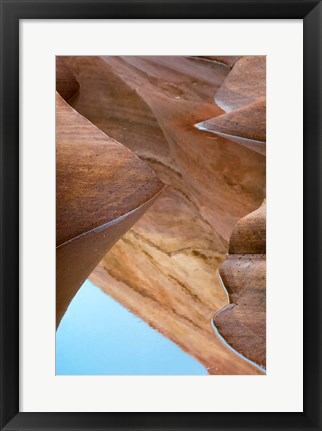 Framed Water Filled Slot Canyon, Nevada Print