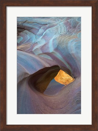 Framed Swirling Polished Sandstone Design, Nevada Print