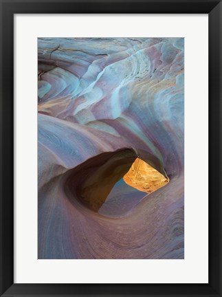 Framed Swirling Polished Sandstone Design, Nevada Print