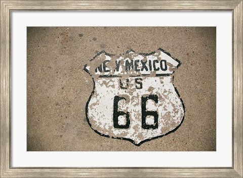 Framed New Mexico State Route 66 Sign Print