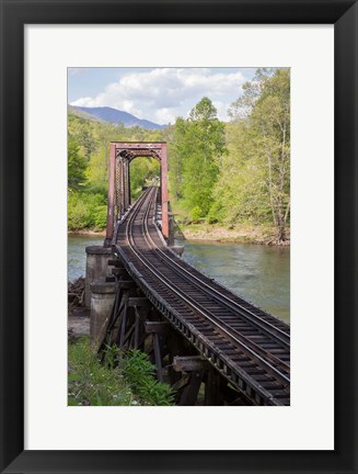 Framed Abandoned Railroad Trestle, North Carolina Print