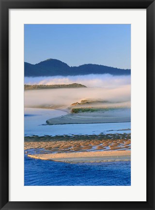 Framed Fog Over Netarts Bay, Oregon Print