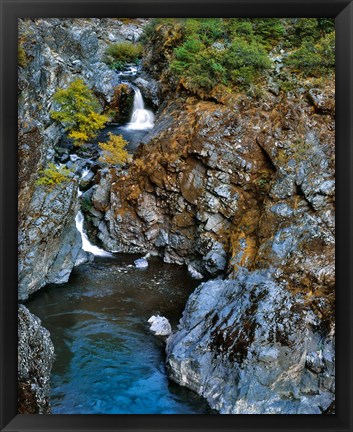 Framed Stair Creek Falls Along The Rogue River, Oregon Print