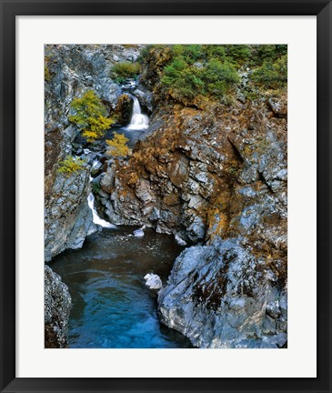 Framed Stair Creek Falls Along The Rogue River, Oregon Print