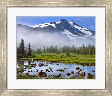 Framed Mt Jefferson Landscape, Oregon Print