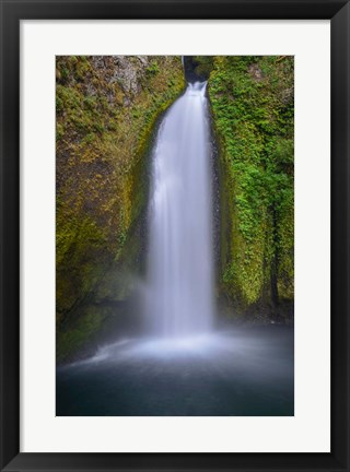 Framed Wahclella Falls, Columbia River Gorge, Oregon Print