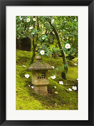 Framed Spring Pagoda, Portland Japanese Garden, Oregon Print