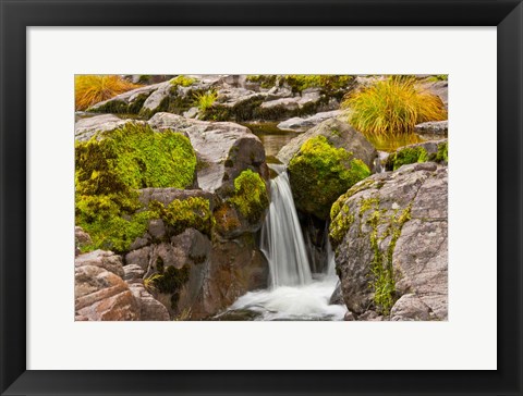 Framed Autumn At Little Falls, Umpqua National Forest, Oregon Print