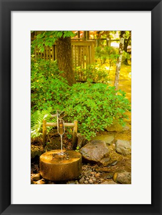 Framed Japanese Garden, Dundee, Oregon Print