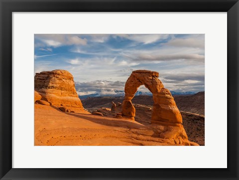 Framed Delicate Arch At Sunsetm Utah Print