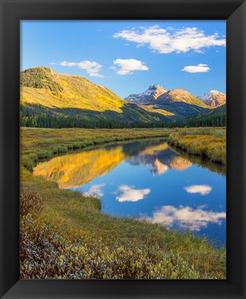 Framed Mountain And River Landscape Of The Wasatch Cache National Forest Print