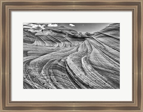 Framed Second Wave Zion National Park Kanab, Utah (BW) Print