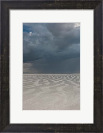 Framed Flooded Desert Floor At The Bonneville Salt Flats, Utah Print