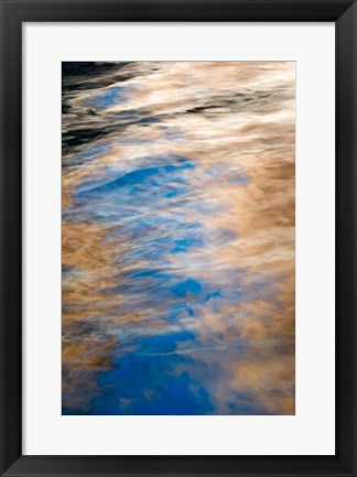 Framed Abstract Design Canyon Walls And Sky Reflections, Utah Print