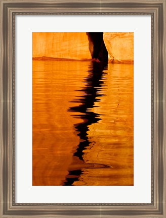 Framed Tapestry Wall Reflection&#39;s Detail At Sunrise, Utah Print