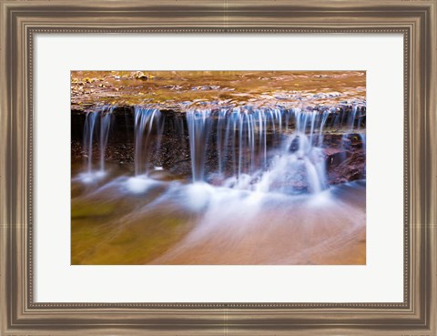 Framed Cascade Along The Left Fork Of North Creek, Zion National Park, Utah Print