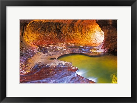 Framed Subway Along North Creek, Zion National Park, Utah Print