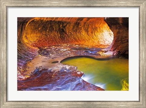 Framed Subway Along North Creek, Zion National Park, Utah Print