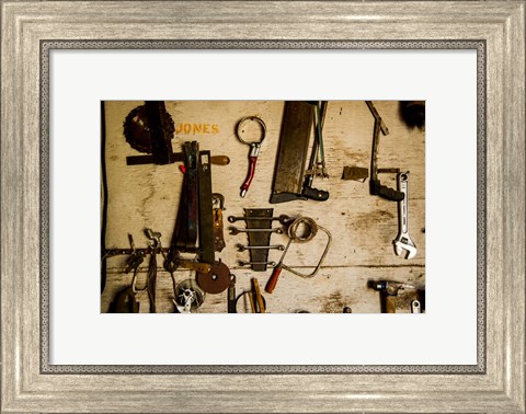Framed Collection Of Farm Tools Print
