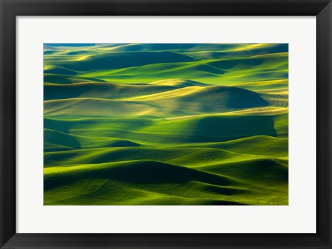 Framed Country Landscape Viewed From Steptoe Butte Print