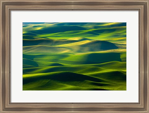 Framed Country Landscape Viewed From Steptoe Butte Print