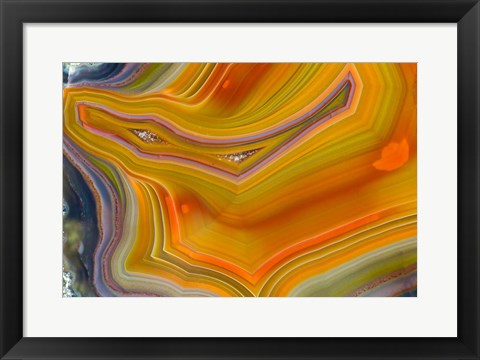 Framed Banded Agate X Print