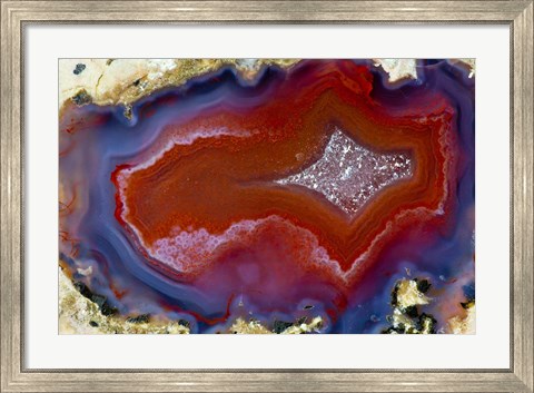 Framed Banded Agate XI Print