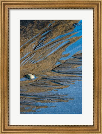 Framed Sand And Water Detail On Ruby Beach Print