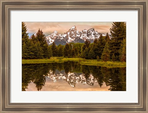 Framed Schwabacher Landing At Sunrise, Wyoming Print