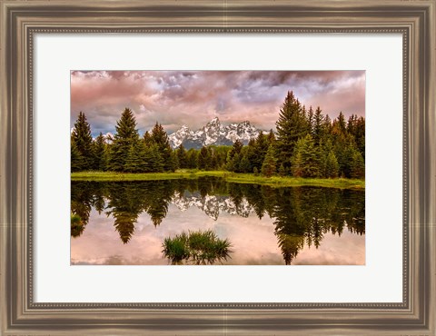 Framed Schwabacher Landing, Panorama, Wyoming Print