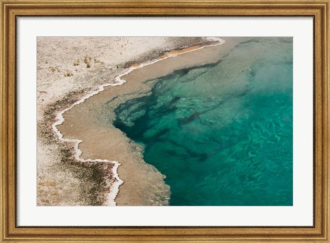 Framed Black Pool, West Thumb Geyser Basin, Wyoming Print