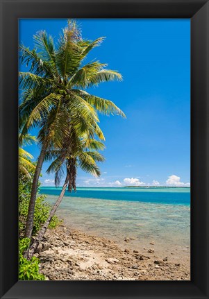 Framed Coast Around Merizo, Guam Print