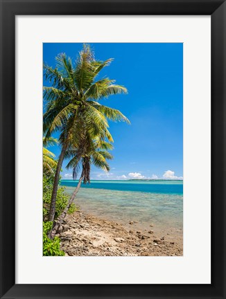 Framed Coast Around Merizo, Guam Print