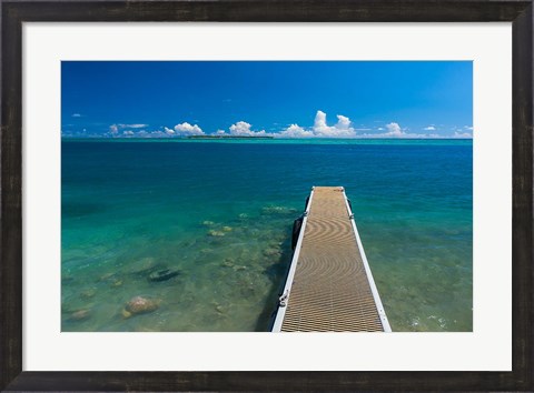 Framed Pier With Cooks Island, Guam Print