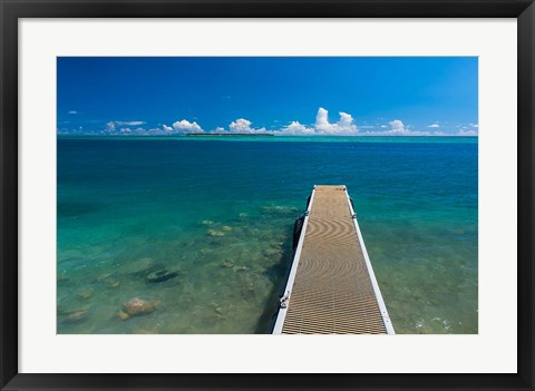 Framed Pier With Cooks Island, Guam Print