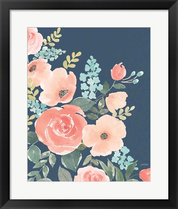 Framed Blooming Delight I Sage Print