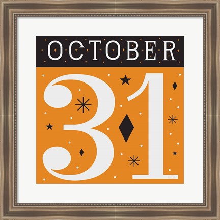 Framed Festive Fright October 31 II Print