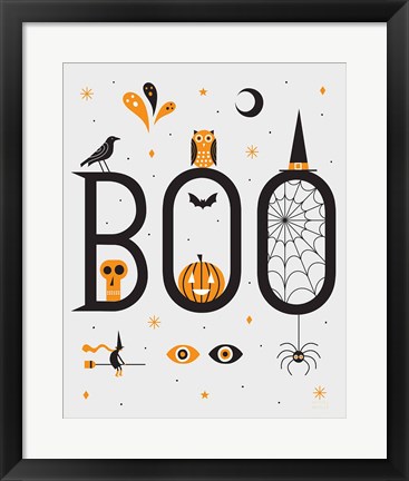 Framed Festive Fright Boo Print