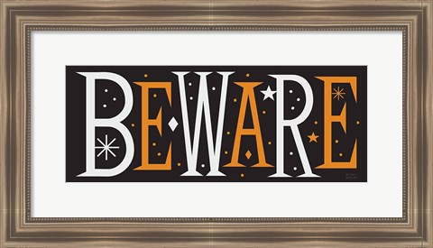 Framed Festive Fright Beware Print