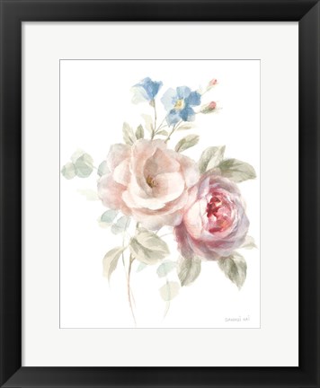 Framed Cottage Garden IV on White Print