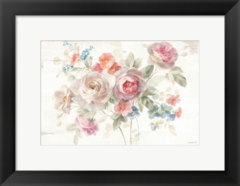 Framed Cottage Garden I Print