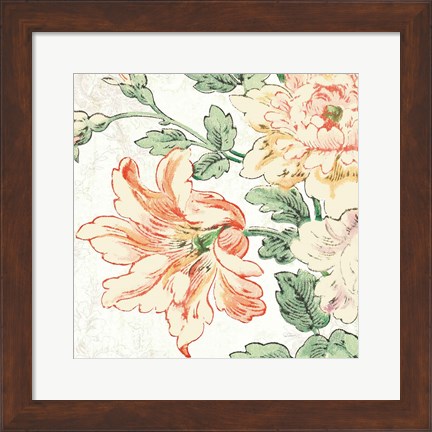 Framed Cottage Roses VII Print