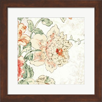 Framed Cottage Roses IV Print