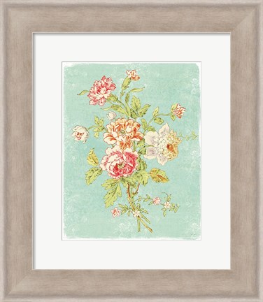 Framed Cottage Roses VIII Bright Print