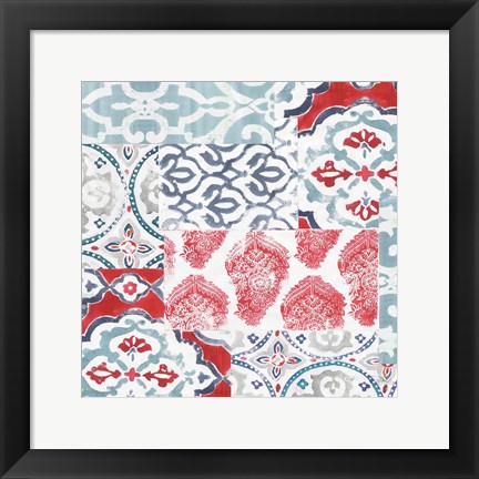 Framed Bazaar Patchwork III Print